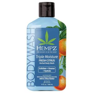 imageHempz Body Wash  Fragrance Free  Hydrating for Sensitive Skin Scented Exfoliating with Shea Butter Pure Hemp Seed Oil and Algae for Sensitive Skin  17 fl ozGrapefruit  Peach