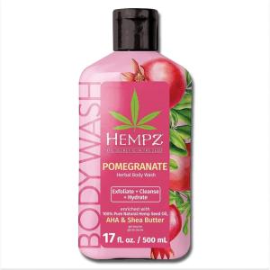 imageHempz Body Wash  Fragrance Free  Hydrating for Sensitive Skin Scented Exfoliating with Shea Butter Pure Hemp Seed Oil and Algae for Sensitive Skin  17 fl ozPomegranate