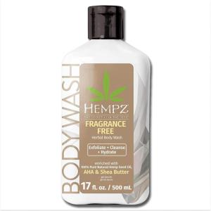imageHempz Body Wash  Fragrance Free  Hydrating for Sensitive Skin Scented Exfoliating with Shea Butter Pure Hemp Seed Oil and Algae for Sensitive Skin  17 fl ozFragrance Free
