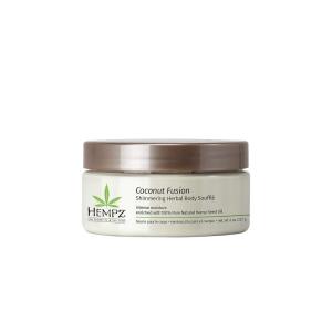 imageHempz Coconut Fusion Herbal Shimmering Body Souffle 8 oz  Moisturizing Shea Butter Lotion for Instant Hydration Skin Care Scented Beauty Products for Women and Men  Whipped Hemp Body Cream