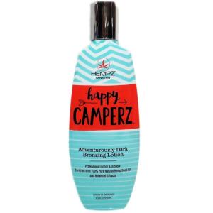 imageHEMPZ Happy Camperz Natural Bronzer  Herbal Moisturizing Self Tanning Lotion for Tanning Beds Beach Sun 85 Fl OZHappy Camperz