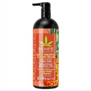imageHempz Biotin Conditioner  Triple Moisture Fresh Citrus  Peach ampamp Grapefruit  For Growth ampamp Strengthening of Dry Damaged and Color Treated Hair Hydrating Softening Moisturizing  338 Fl OZPineapple Melon 338 Oz