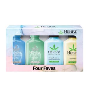 imageHempz Fresh Four  Hydrating Body ampamp Hand Lotion 4Pack Travel Size 225 Oz Each  Perfect for OntheGo Moisturizer For Women Featuring 4 Mini Lotions For Travel