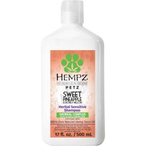 imageHempz Petz Dog Shampoo Sweet Pineapple ampamp Honey Melon Herbal Sensitive Shampoo Soothing Oatmeal Complex17 oz