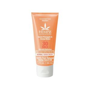 imageHempz Sweet Pineapple ampamp Honey Melon Herbal Facial Sunscreen 3 oz SPF 30