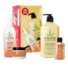 imageHempz Sweet Pineapple ampamp Honey Melon Gift Set Body Care Routine Body Lotion Bath Oil Body Wash ampamp Scrub