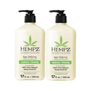 imageHempz Age Defying Body Moisturizer 17 Fl Oz 2 Pack Bundle  Daily Herbal Moisturizer Shea Butter AntiAging  Body Lotion Hemp Extract Lotion  Skin Care Products 100 Pure Organic Hemp Seed Oil