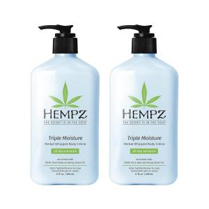 imageHempz Triple Moisture Herbal Whipped Body Crme Lotion Moisturizer 17 Fl Oz Pack of 2