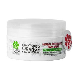 imageHempz Petz Dog Paw Balm Creamy Citrus Orange ampamp Red Raspberry Herbal Protective Balm 2 ozCreamy Citrus Orange  Red Raspberry