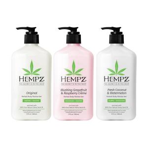 imageHempz Original Herbal Body Moisturizer  Fresh Coconut ampamp Watermelon Moisturizer  Blushing Grapefruit ampamp Raspberry Crme Herbal Body Moisturizer 17 Fl Oz 3 Pack Bundle  Vitamin Infused Lotion