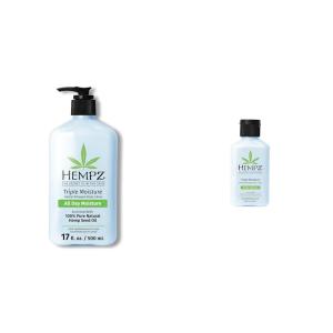 imageHempz Triple Moisture Body Moisturizer 17 Oz ampamp Whipped Body Creme with Hemp Seed Oil for 24Hour Hydration