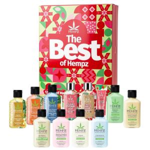 imageHempz Best of Hempz Advent Calendar 12 piece Gift Pack Mini Body Lotion Mini Body Wash and Lip Balm