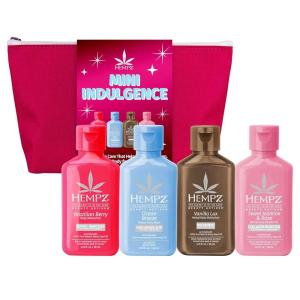 imageHempz Mini Indulgence Kit 4 Pack Travel Size Body Moisturizer Limited Edition Beauty Actives 225 oz each