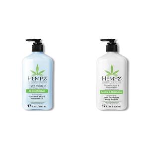 imageHempz Body Lotion Bundle  Grapefruit Sparkling Peach 17oz ampamp Coconut Watermelon Daily Moisturizing Creams