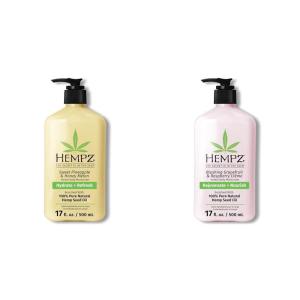 imageHempz Body Lotions  Sweet Pineapple and Honey Melon 17oz ampamp Grapefruit and Raspberry Crme Daily Moisturizing Creams