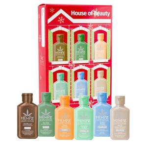 imageHempz House of Beauty Mini Lotion Deluxe Gift Set Holiday Body Moisturizer Advent Calendar