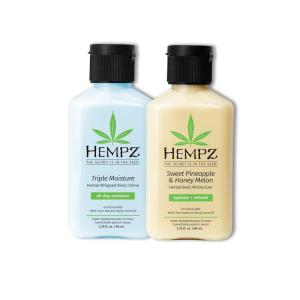 imageHempz Triple Moisture 24Hour Hydration Body Creme with Pineapple ampamp Honey Melon Daily Skin Lotion