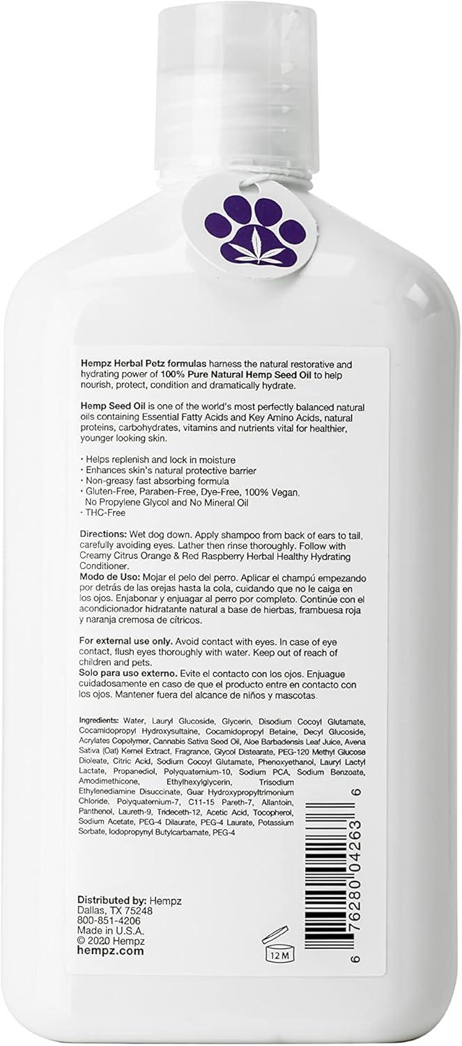 imageHempz Petz Sensitive Dog Shampoo Oatmeal Complex to Soothe Creamy Citrus Orange ampamp Red Raspberry Herbal Sensitive Shampoo 17 ozSweet Pineapple  Honey Melon