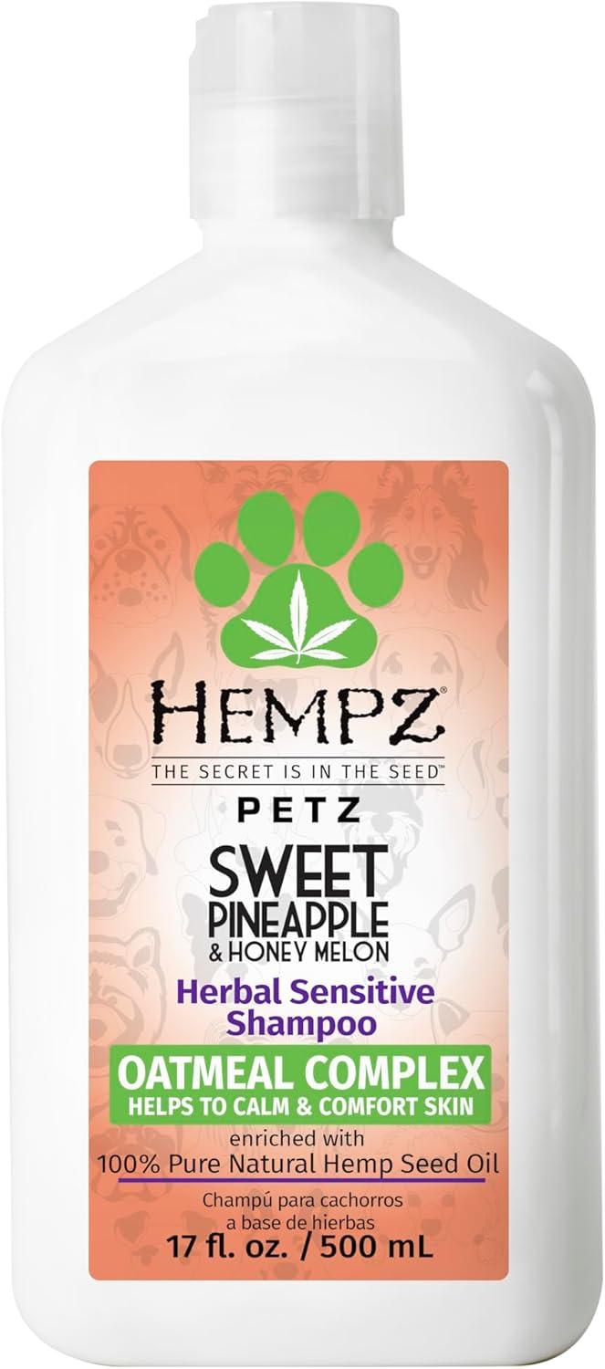 imageHempz Petz Sensitive Dog Shampoo Oatmeal Complex to Soothe Creamy Citrus Orange ampamp Red Raspberry Herbal Sensitive Shampoo 17 ozSweet Pineapple  Honey Melon