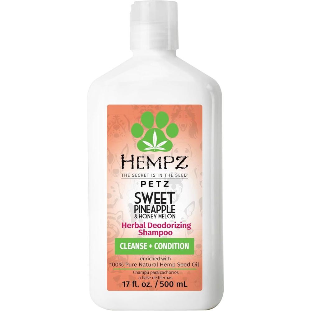 imageHempz Petz Dog Shampoo Sweet Pineapple Deodorizing Shampoo Cleans Conditions ampamp Moisturizes 17 oz