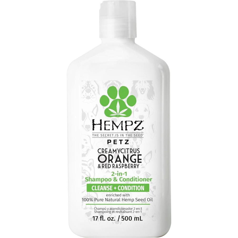 imageHempz Petz Dog Shampoo ampamp Conditioner Sweet Pineapple Honey Melon 2in1 Shampoo and Conditioner Cleans Conditions ampamp Moisturizes 17 fl OzCitrus and Raspberry