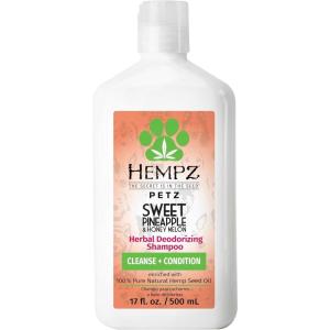 imageHempz Petz Dog Shampoo Sweet Pineapple Deodorizing Shampoo Cleans Conditions ampamp Moisturizes 17 oz