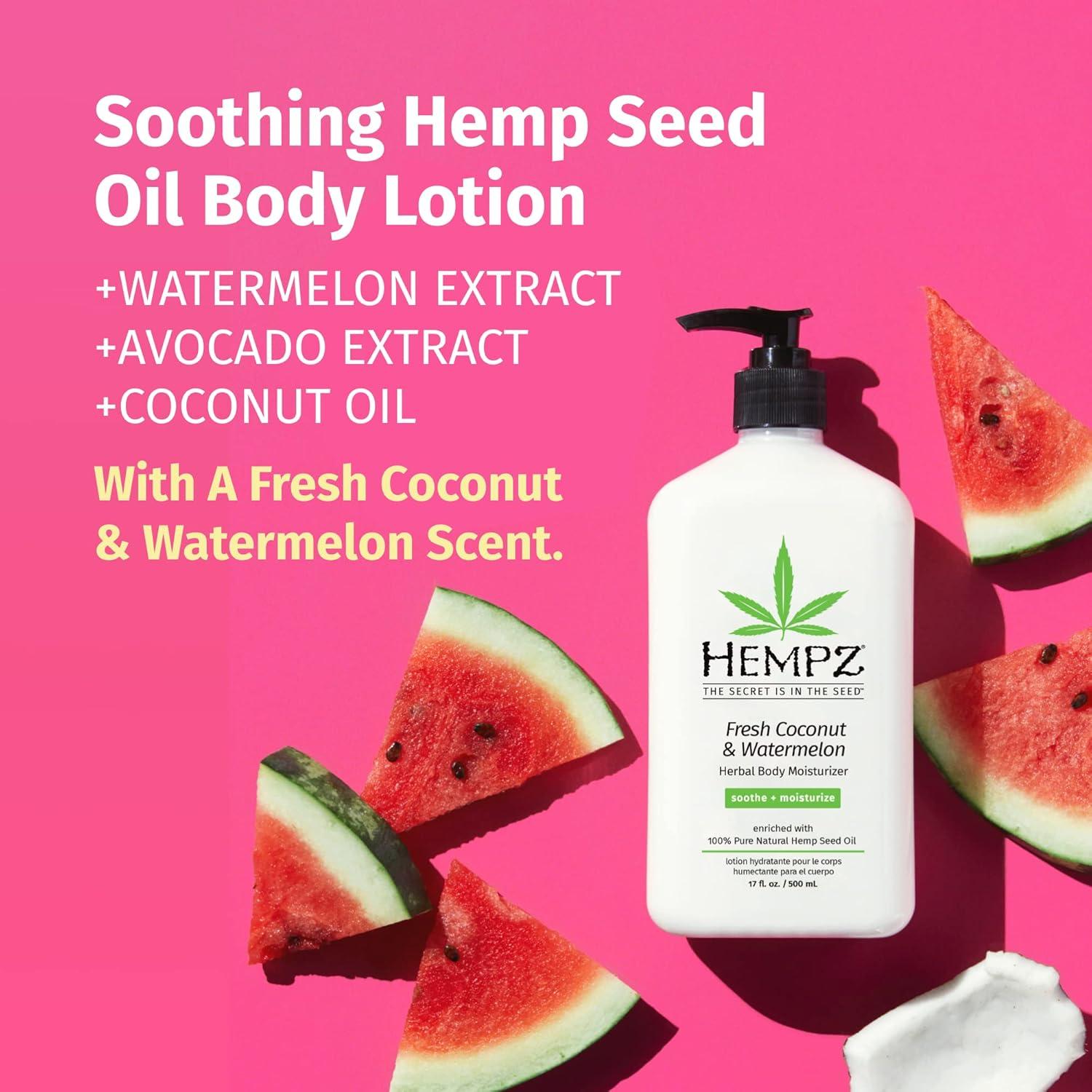 imageHempz Mini Whipped Vanilla ampamp Coconut Cream Body ampamp Hand Lotion 225 ozCoconut  Watermelon