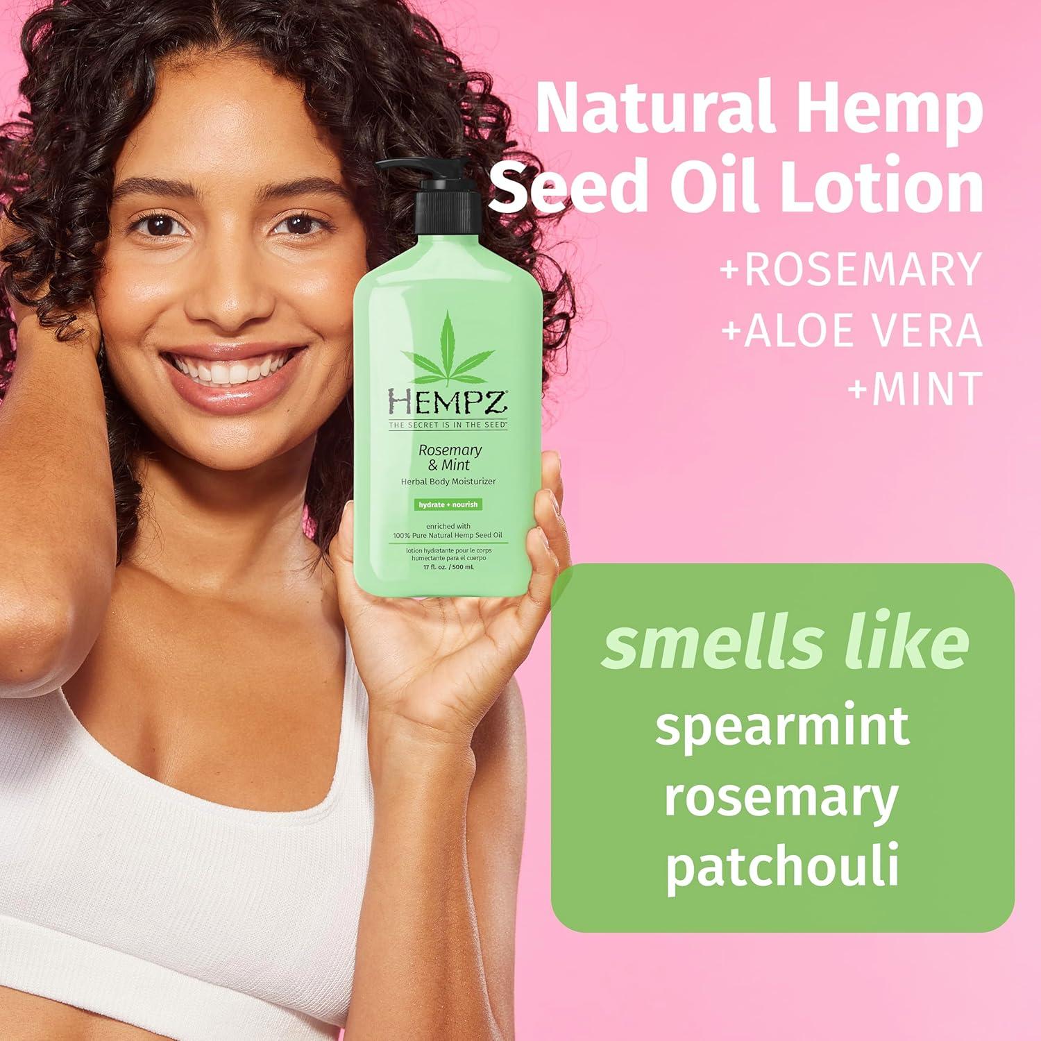 imageHempz Mini Whipped Vanilla ampamp Coconut Cream Body ampamp Hand Lotion 225 ozSpearmint  Rosemary