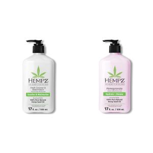 imageHempz Body Lotion Bundle  Fresh Coconut ampamp Watermelon Daily Moisturizer and Pomegranate Bright Citrus Cream  17 oz