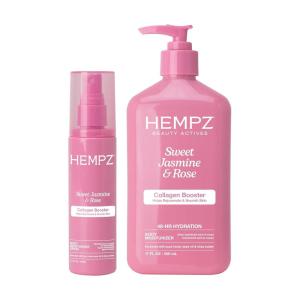 image:imageHempz Sweet Jasmine amp Rose Bundle  Body Lotion 17 oz  Body Moisturizer Spray Hydrating Mist 1 floz