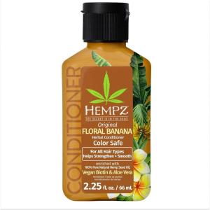 image:imageHempz Biotin Conditioner  Triple Moisture  Peach amp Grapefruit  For Growth amp Strengthening of Dry Damaged and Color Treated Hair Hydrating Softening Moisturizing  Travel Size 225 Fl OZBanana  Floral