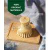 imageROYAL CRAFT WOOD Bamboo Dish Scrub Brush wHandle  Wooden Washing Dish Brush Scrubber for Kitchen  Filrm Bristles Brush with Handle for Sink Dishes ampamp Vegetables