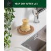 imageROYAL CRAFT WOOD Bamboo Dish Scrub Brush wHandle  Wooden Washing Dish Brush Scrubber for Kitchen  Filrm Bristles Brush with Handle for Sink Dishes ampamp Vegetables