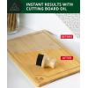 imageROYAL CRAFT WOOD Cutting Board Oil and Wax Applicator for Food Grade Mineral Oil  Round Bamboo Applicator for Wood Cutting Boards Butcher Blocks Utensils Small