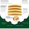 imageROYAL CRAFT WOOD Cutting Board Organizer  Cutting Board Stand and Holder for Countertop Space Optimization Cutting Board Rack that Holds up to 3 Cutting Boards to 06 Inches Thick
