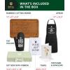 imageROYAL CRAFT WOOD Luxurious House Warming Gifts for New Home  Basket for FirstNew Home Owner Set with Cutting Board Towel Apron  Ideal Welcome and Housewarming Presents for HomeownersBrown