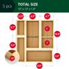 imageROYAL CRAFT WOOD Luxury Bamboo Jewelry Storage Chest  MultiUse Wooden Treasure Chest Set 5 Boxes for Jewelry and Home Organization5 Boxes