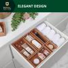 imageROYAL CRAFT WOOD Luxury Bamboo Jewelry Storage Chest  MultiUse Wooden Treasure Chest Set 5 Boxes for Jewelry and Home Organization5 Boxes Brown