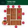 imageROYAL CRAFT WOOD Luxury Bamboo Jewelry Storage Chest  MultiUse Wooden Treasure Chest Set 5 Boxes for Jewelry and Home Organization5 Boxes Brown