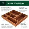imageROYAL CRAFT WOOD Luxury Bamboo Jewelry Storage Chest  MultiUse Wooden Treasure Chest Set 5 Boxes for Jewelry and Home Organization5 Boxes Brown