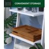 imageROYAL CRAFT WOOD Shower Caddy Shelf 2Pack  Adhesive NoDrill Rustproof Bathroom Organizer Large Capacity Shower Shelves for Home ampamp Bathroom DecorBrown Foldable