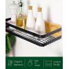 imageROYAL CRAFT WOOD Shower Caddy Shelf 2Pack  Adhesive NoDrill Rustproof Bathroom Organizer Large Capacity Shower Shelves for Home ampamp Bathroom DecorBlack Shower Caddy Shelf