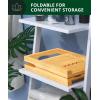 imageROYAL CRAFT WOOD Shower Caddy Shelf 2Pack  Adhesive NoDrill Rustproof Bathroom Organizer Large Capacity Shower Shelves for Home ampamp Bathroom DecorNatural Bamboo Foldable