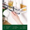 imageROYAL CRAFT WOOD Shower Caddy Shelf 2Pack  Adhesive NoDrill Rustproof Bathroom Organizer Large Capacity Shower Shelves for Home ampamp Bathroom DecorSilver Shower Caddy Shelf