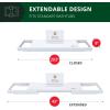 imageROYAL CRAFT WOOD Shower Caddy Shelf 2Pack  Adhesive NoDrill Rustproof Bathroom Organizer Large Capacity Shower Shelves for Home ampamp Bathroom DecorWhite Lite