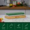imageUniversal Knife Sharpening Stone wDual Grit 10006000 for Kitchen Knife Set Chef Knife and more  Whetstone Sharpening Kit with Angle Guide NonSlip Silicon and Bamboo Bases by ROYAL CRAFT WOODWhiteGreen Grit 10006000 