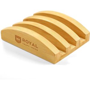 imageROYAL CRAFT WOOD Cutting Board Organizer  Cutting Board Stand and Holder for Countertop Space Optimization Cutting Board Rack that Holds up to 3 Cutting Boards to 06 Inches Thick