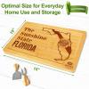 imageBamboo State Cutting Board for Kitchen  New York Cheese Board Charcuterie Platter ampamp Serving Tray 15quot x 10quotFlorida