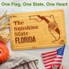 imageBamboo State Cutting Board for Kitchen  New York Cheese Board Charcuterie Platter ampamp Serving Tray 15quot x 10quotFlorida
