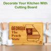 imageBamboo State Cutting Board for Kitchen  New York Cheese Board Charcuterie Platter ampamp Serving Tray 15quot x 10quotGeorgia